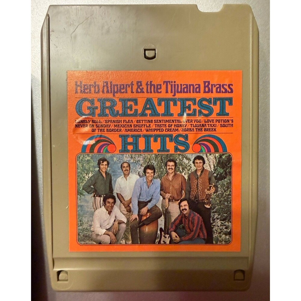 Herb Alpert Tijuana Brass GREATEST HITS 8 Track Tape Easy Latin Jazz Jacket Rip